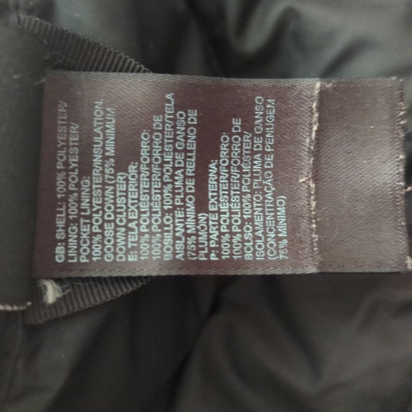 The North Face 550 Flare Goose Down Black Zip Jacket Size SP - Picture 14 of 16